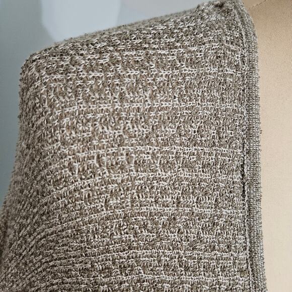 Chico's Cocoon Taupe Marled Open Knit Long Cardigan Duster Sweater Medium - Picture 9 of 10